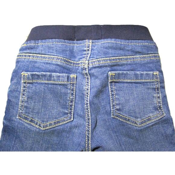 Old Navy Boy's Denim Blue Jeans Elastic Waist Drawstring Pockets Size 12-18M - Picture 4 of 5